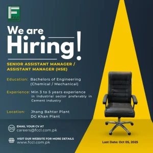 Senior Assistant Manager at Fauji Cement Company Limited 2025