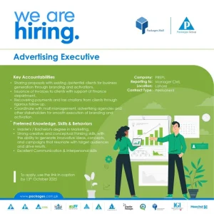 Advertising Executive at Packages Mall 2025